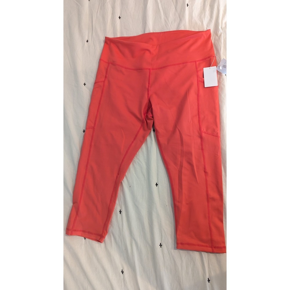 NWT Pink XL Zella Crop leggings with pockets